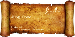 Jung Anna névjegykártya